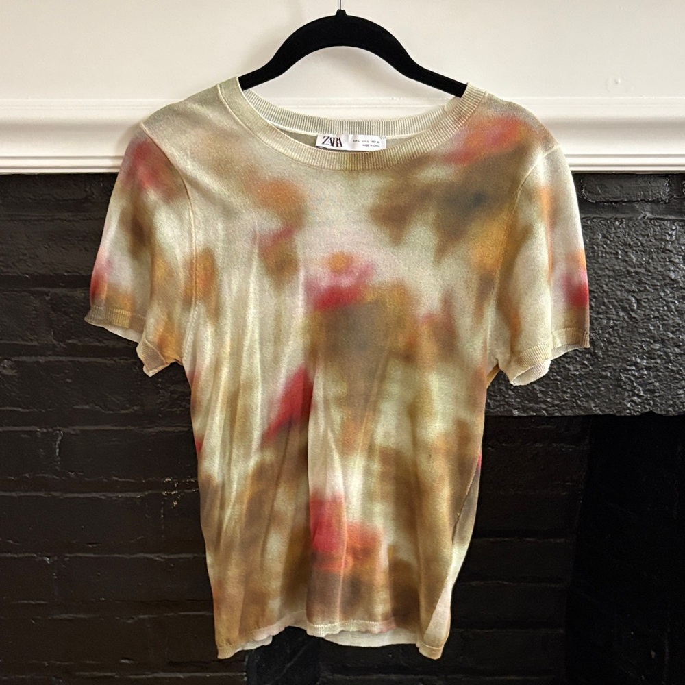 Zara Short Sleeve Knit Top